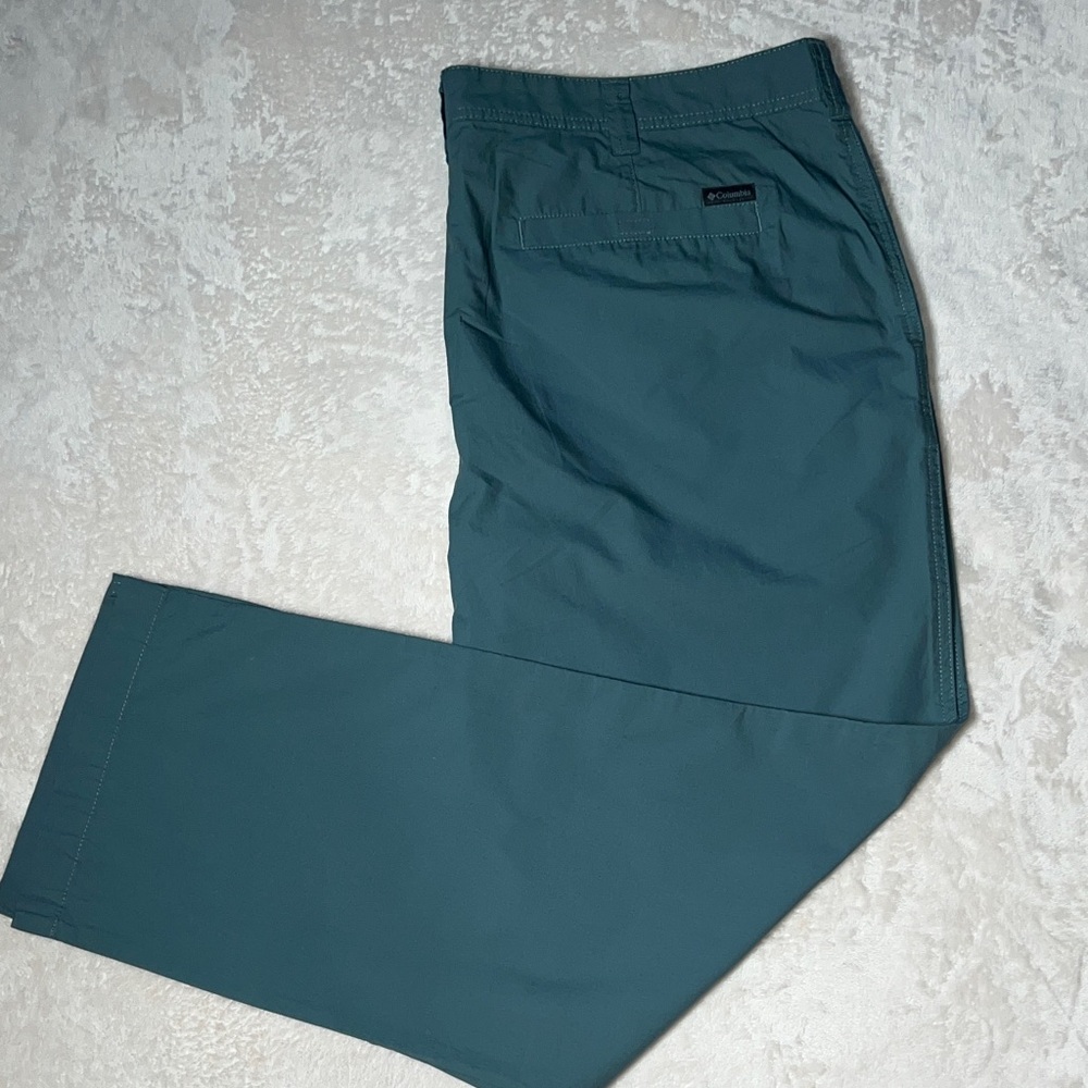 Columbia Sportswear Men’s Chino Pants Deep Sage Green Outdoor Zip Up 42 X 30 - Picture 4 of 12